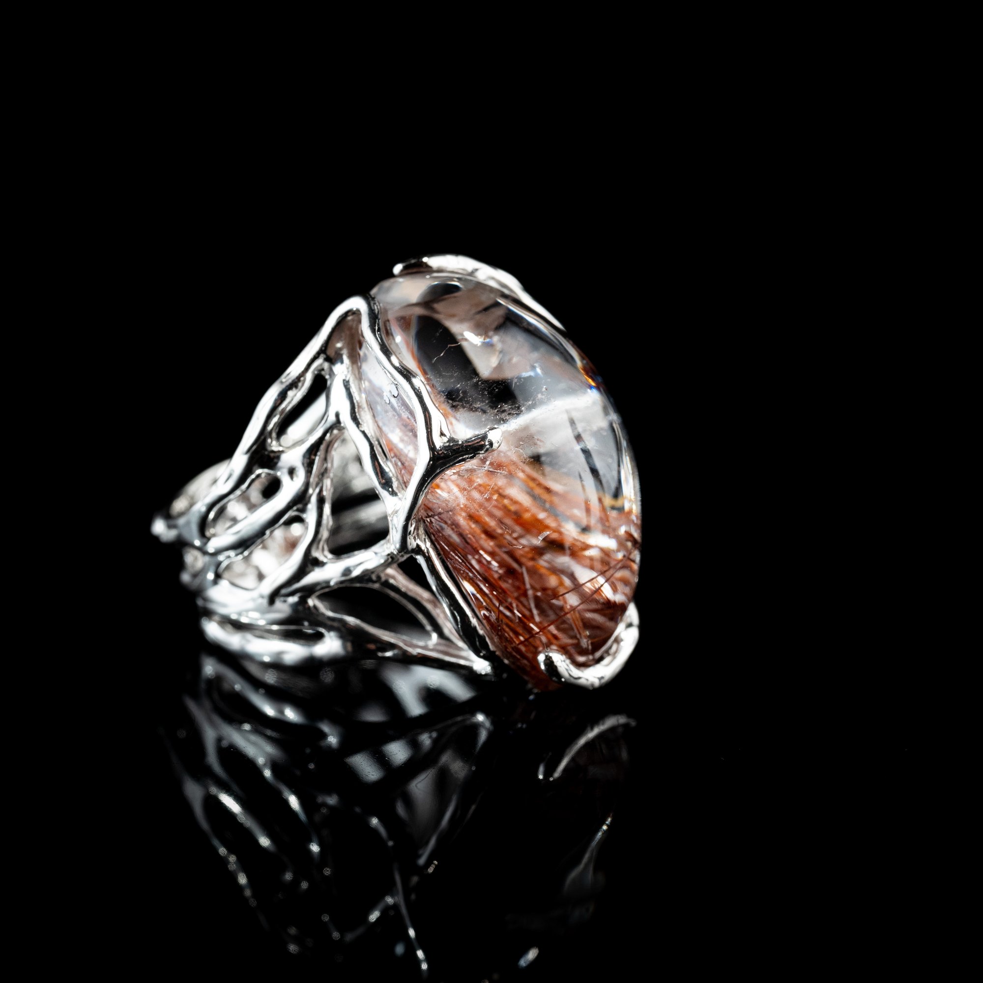 Каблучка з рутилованим кварцом - зображення 3