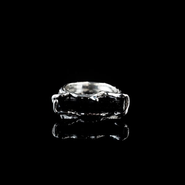 Ring with Tourmaline (Schorl)