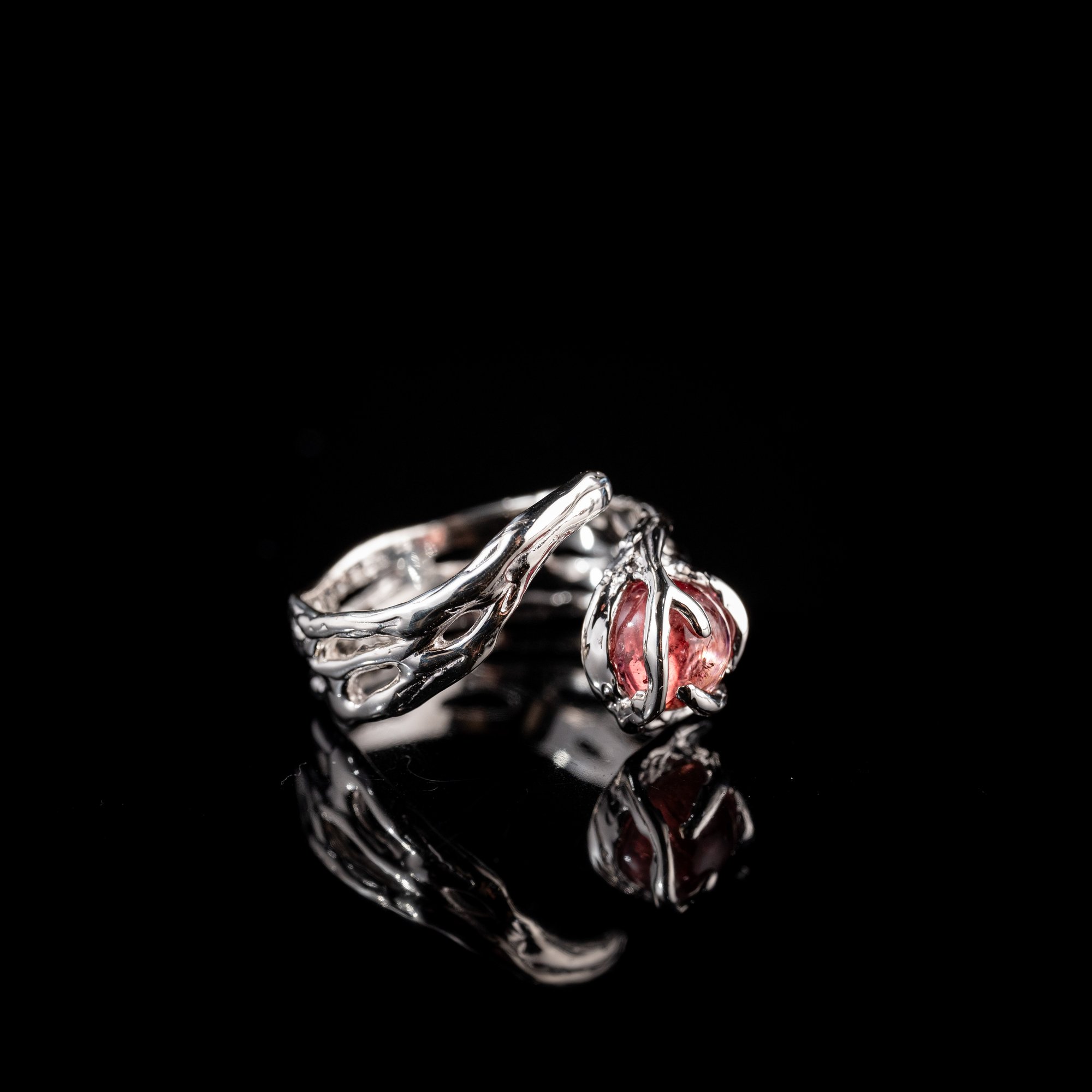 Каблучка з рожевим турмаліном - зображення 3