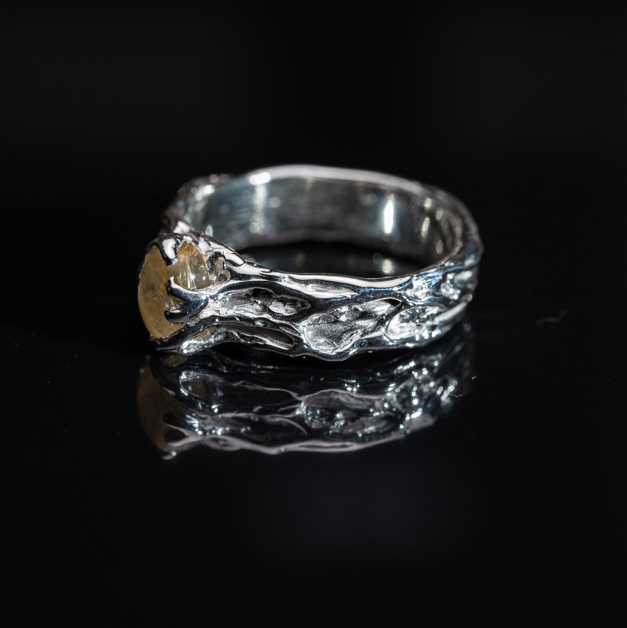 Каблучка з рутилованим кварцом - зображення 3