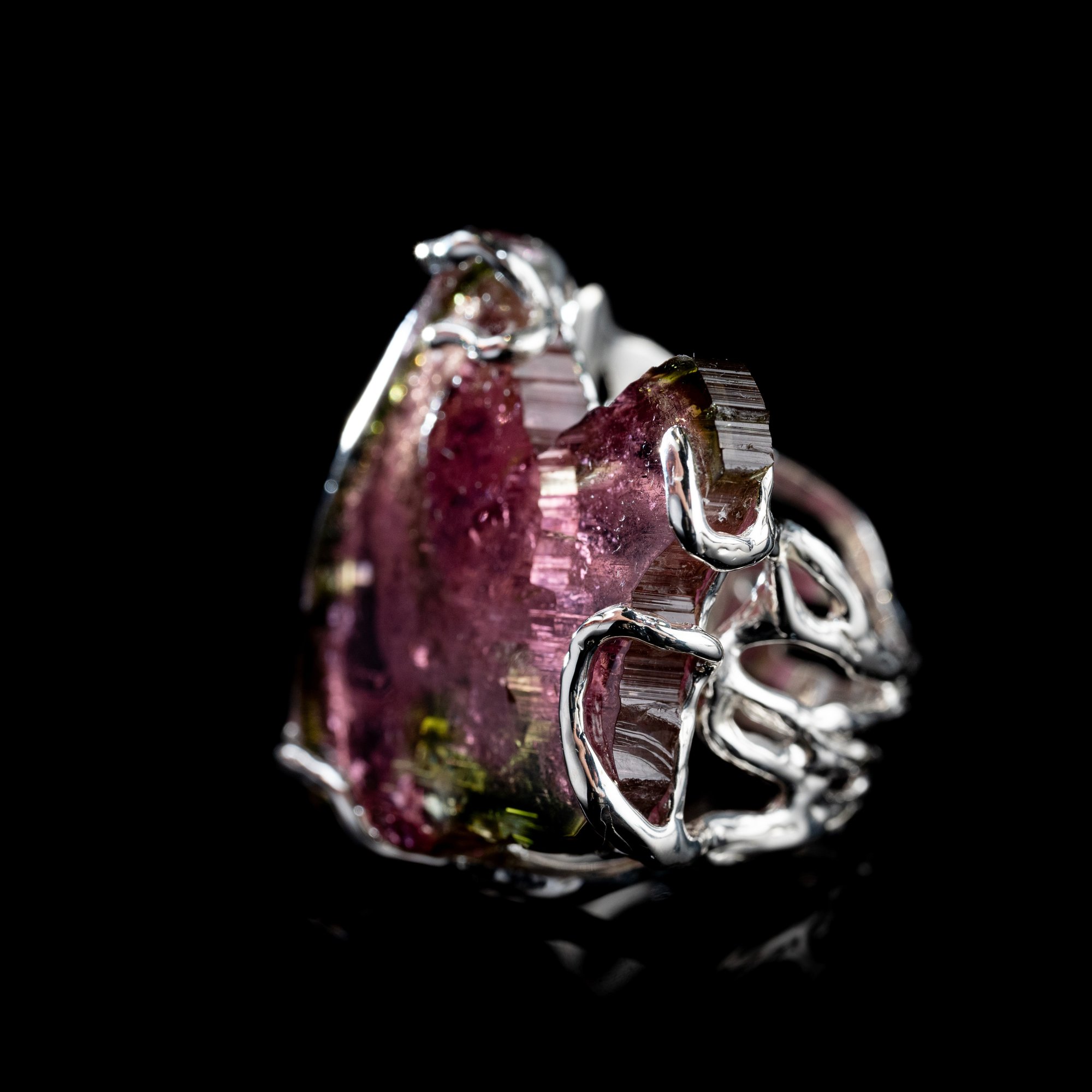 Каблучка з кавуновим турмаліном - зображення 2