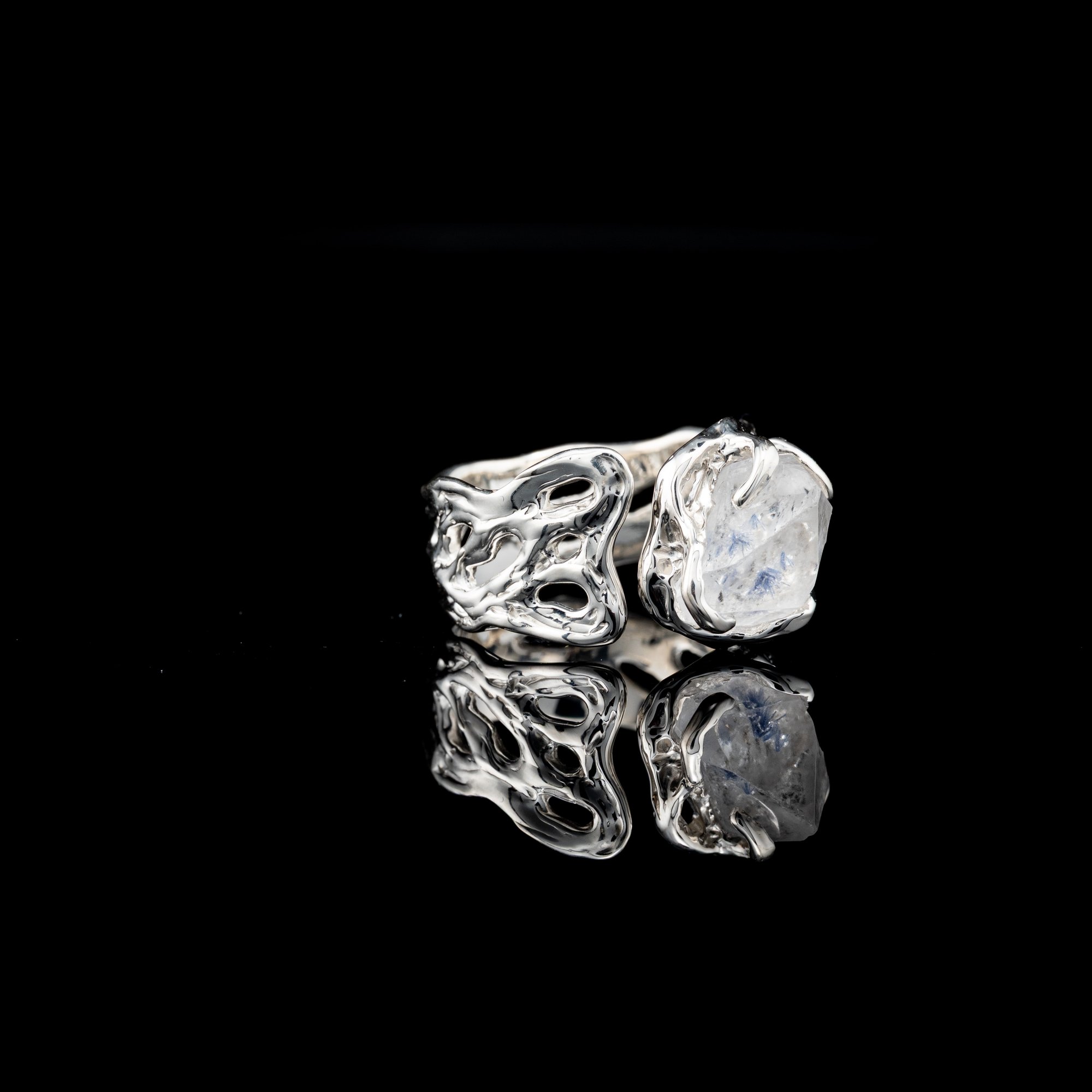 Каблучка з кварцом з включенням дюмортєриту - зображення 2