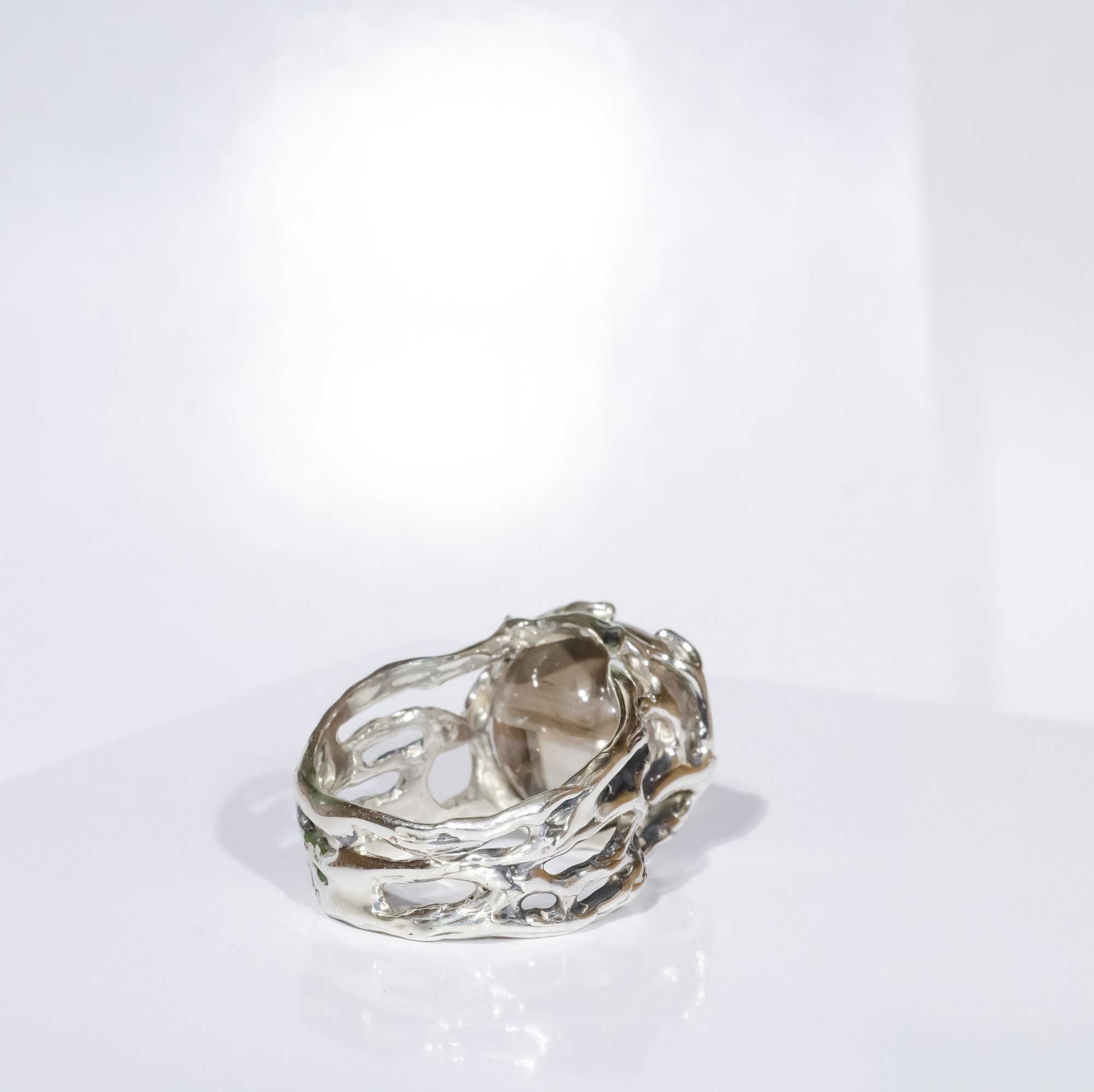 Каблучка з димчастим кварцом - зображення 6