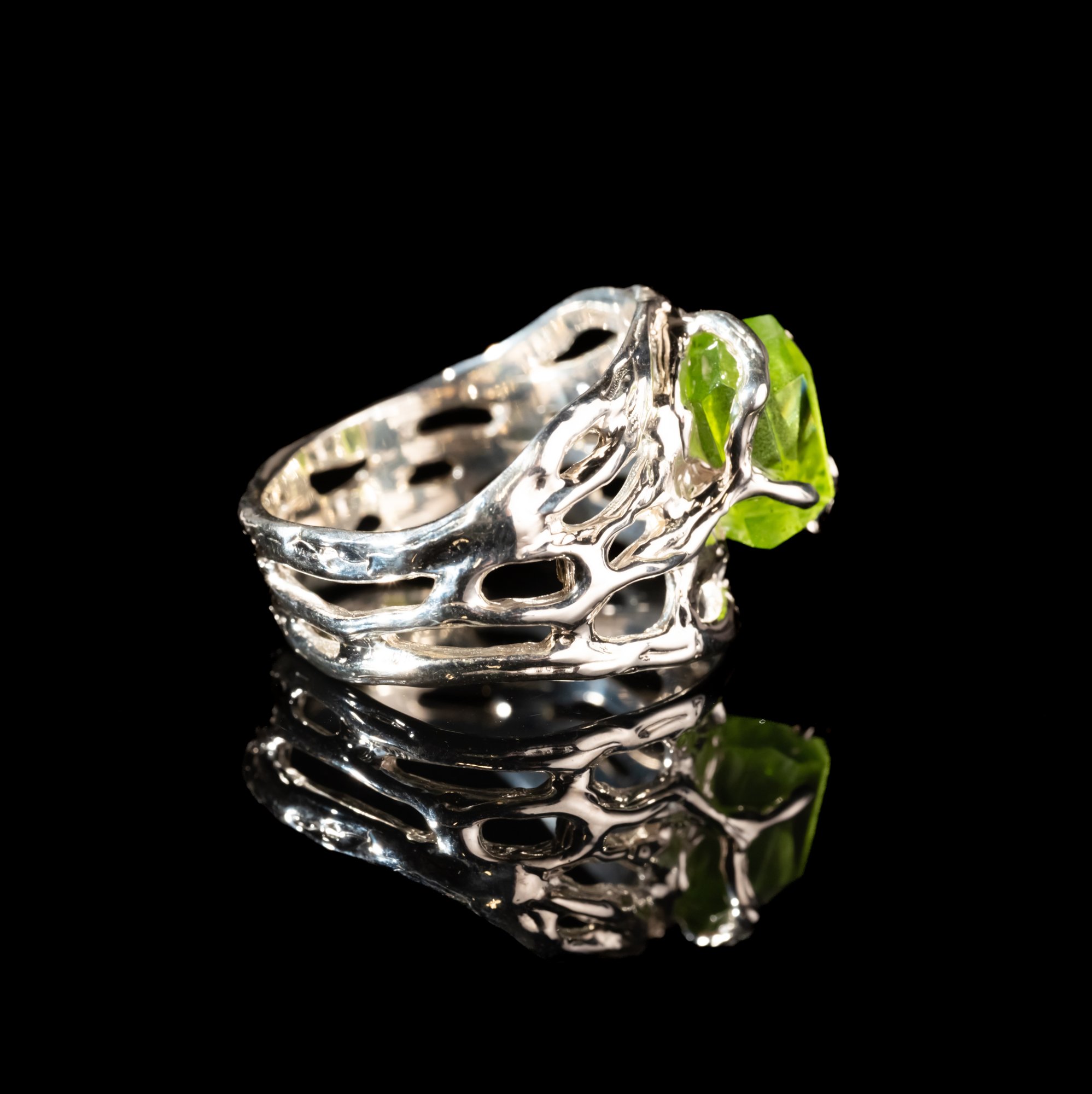 Каблучка з хризолітом - зображення 4