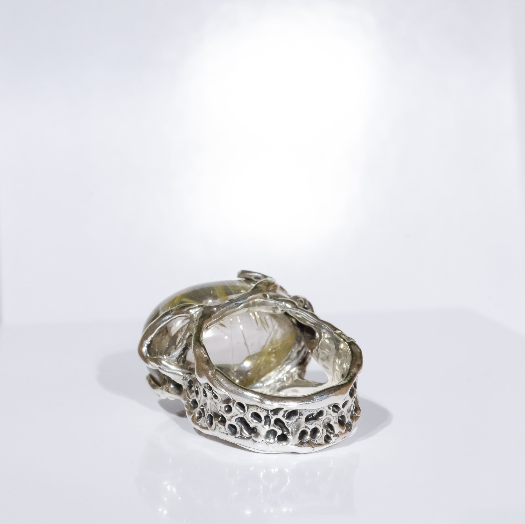 Каблучка з рутилованим кварцом - 5