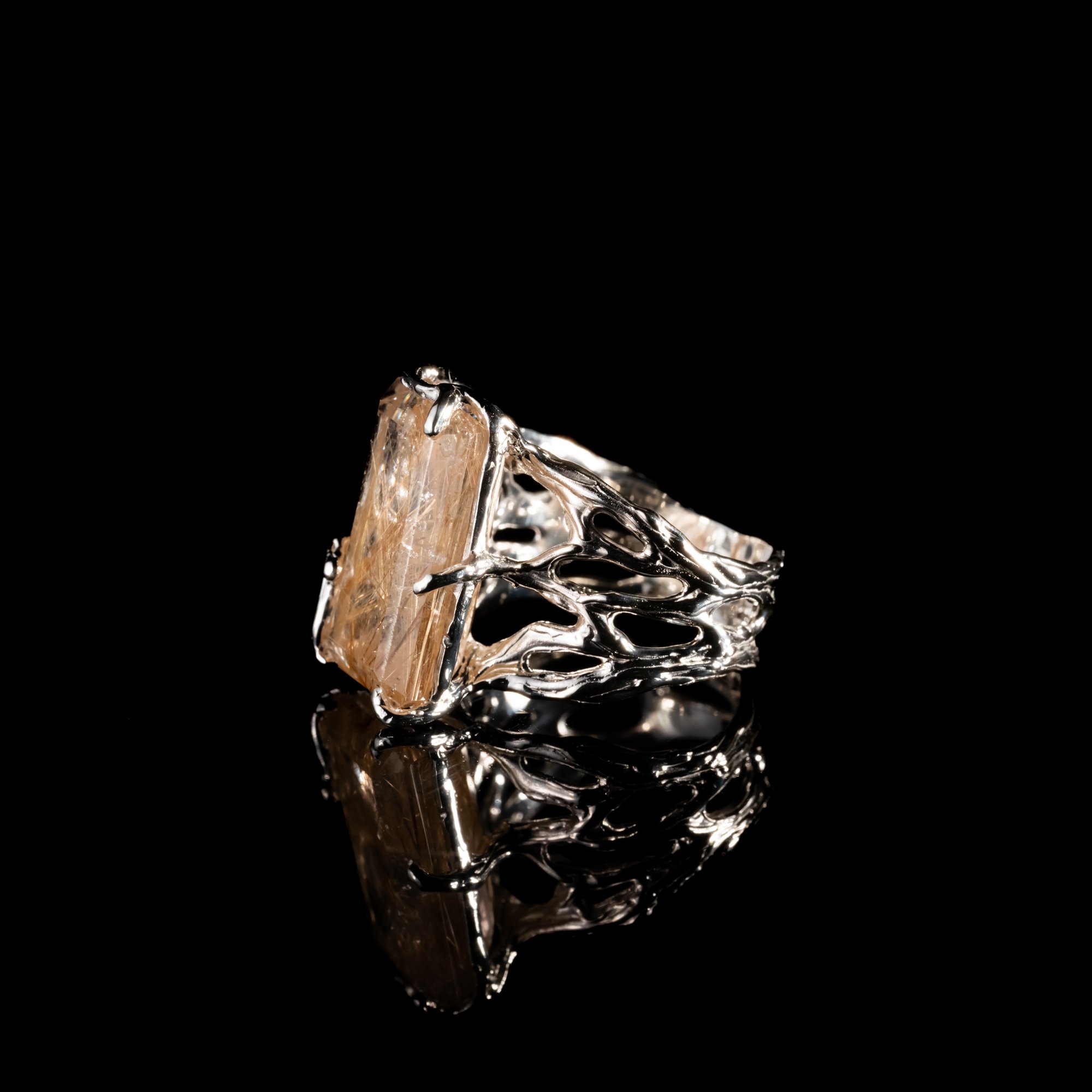 Каблучка з рутилованим кварцом - зображення 2