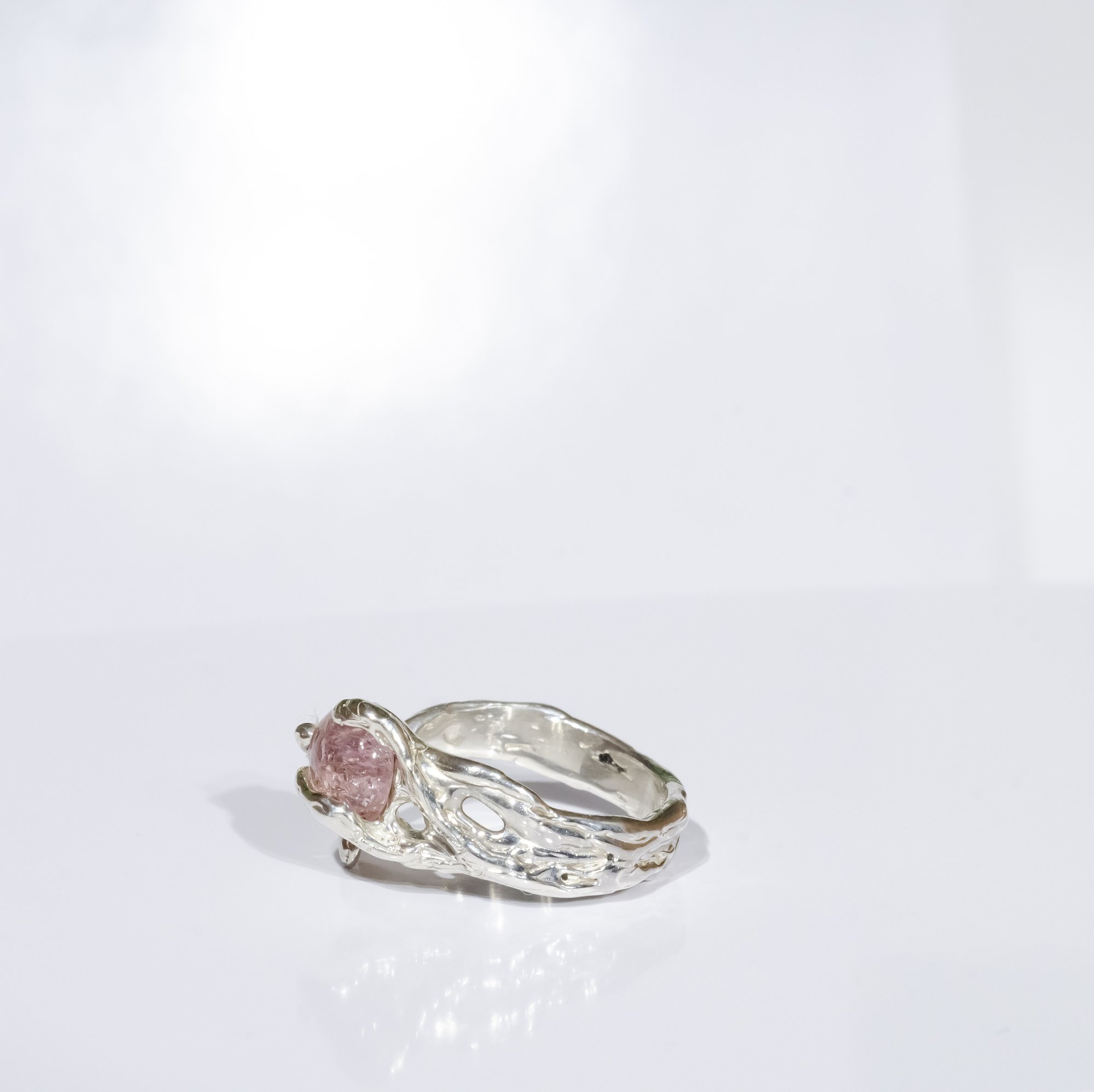 Каблучка з рожевим турмаліном - зображення 3