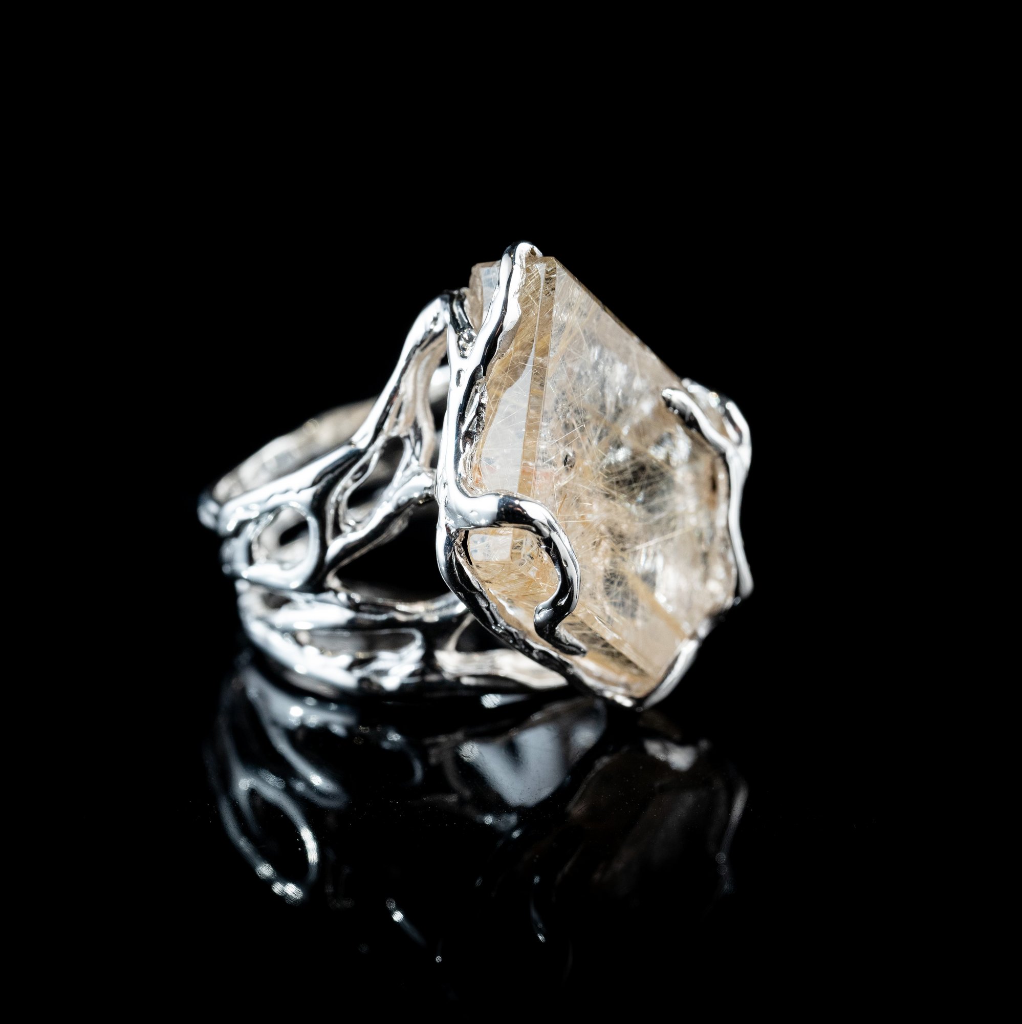 Каблучка з рутилованим кварцом - зображення 2