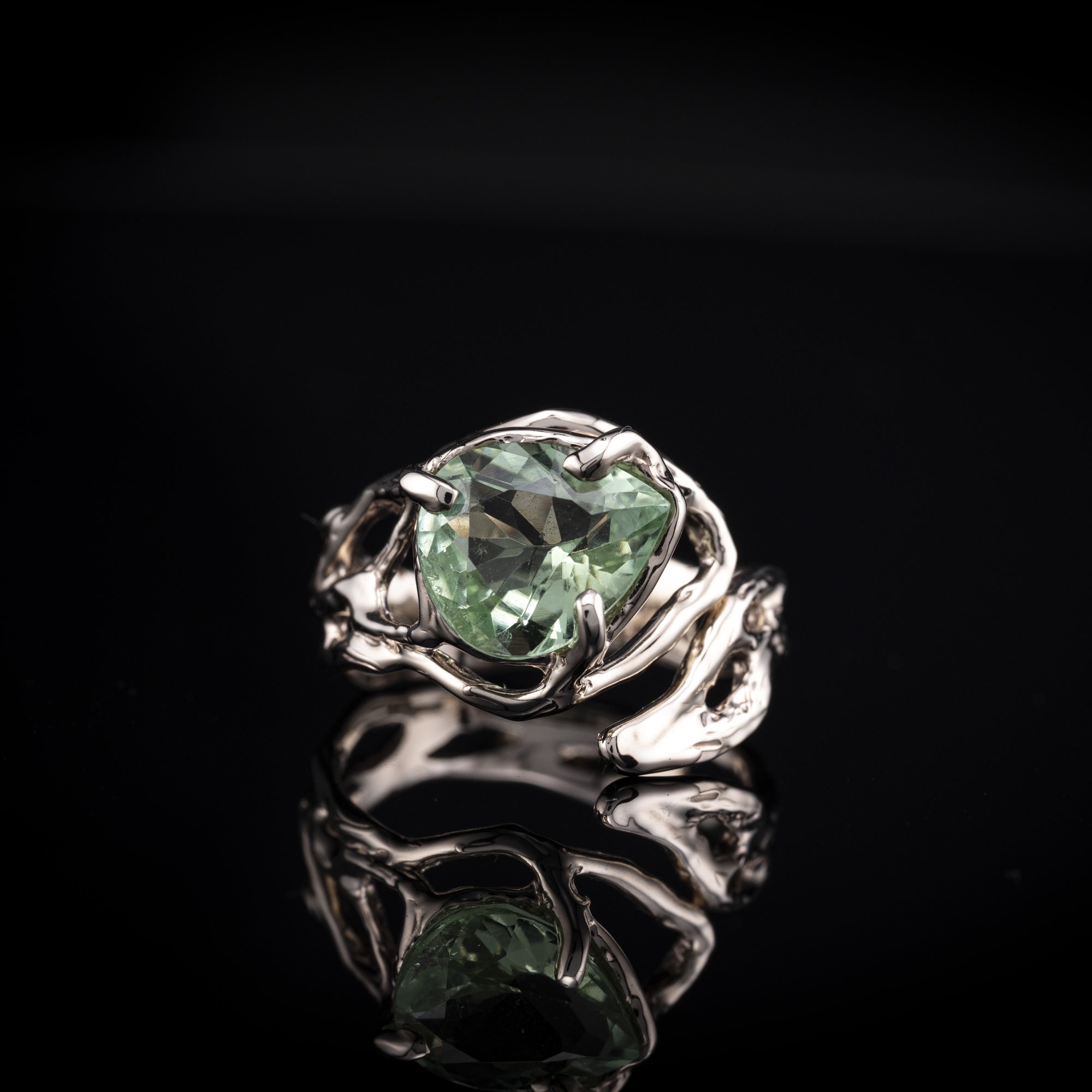 Золота каблучка з турмаліном - зображення 1