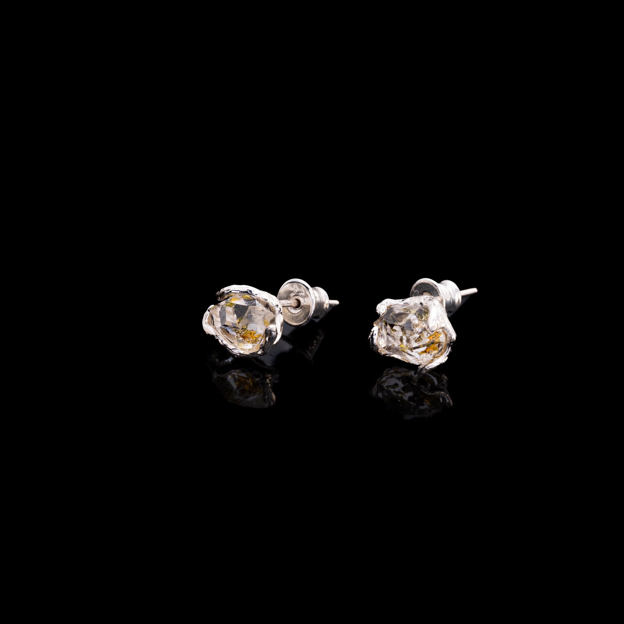 Сережки з нафтовим кварцом - 3