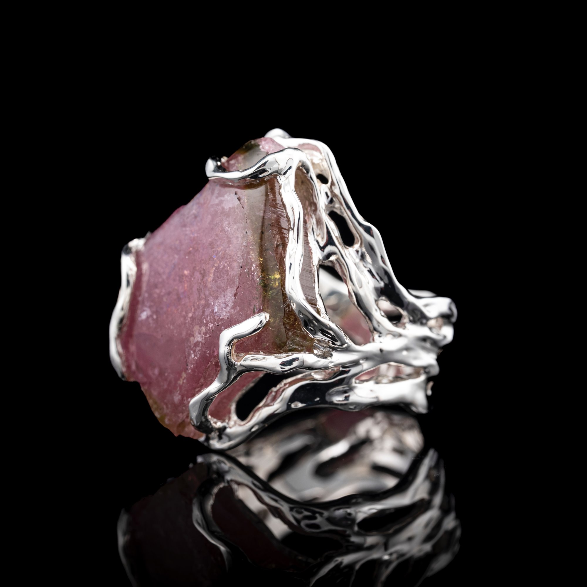 Каблучка з кавуновим турмаліном - зображення 2