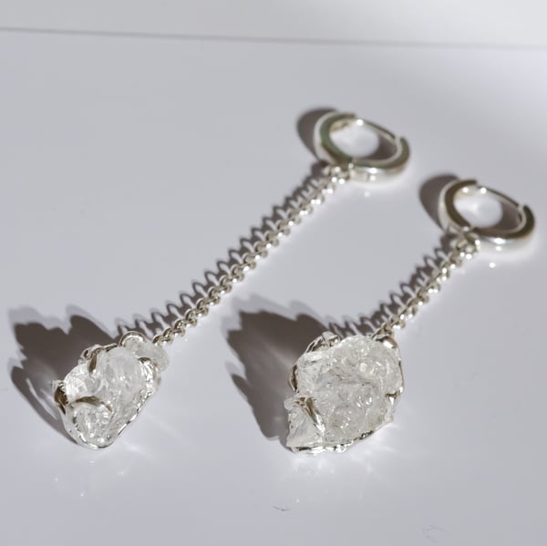 Earrings with Hyalites