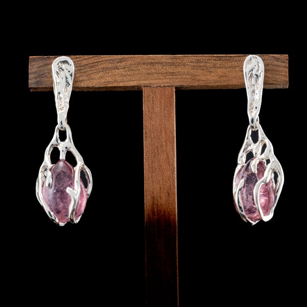 Сережки з рубелітом