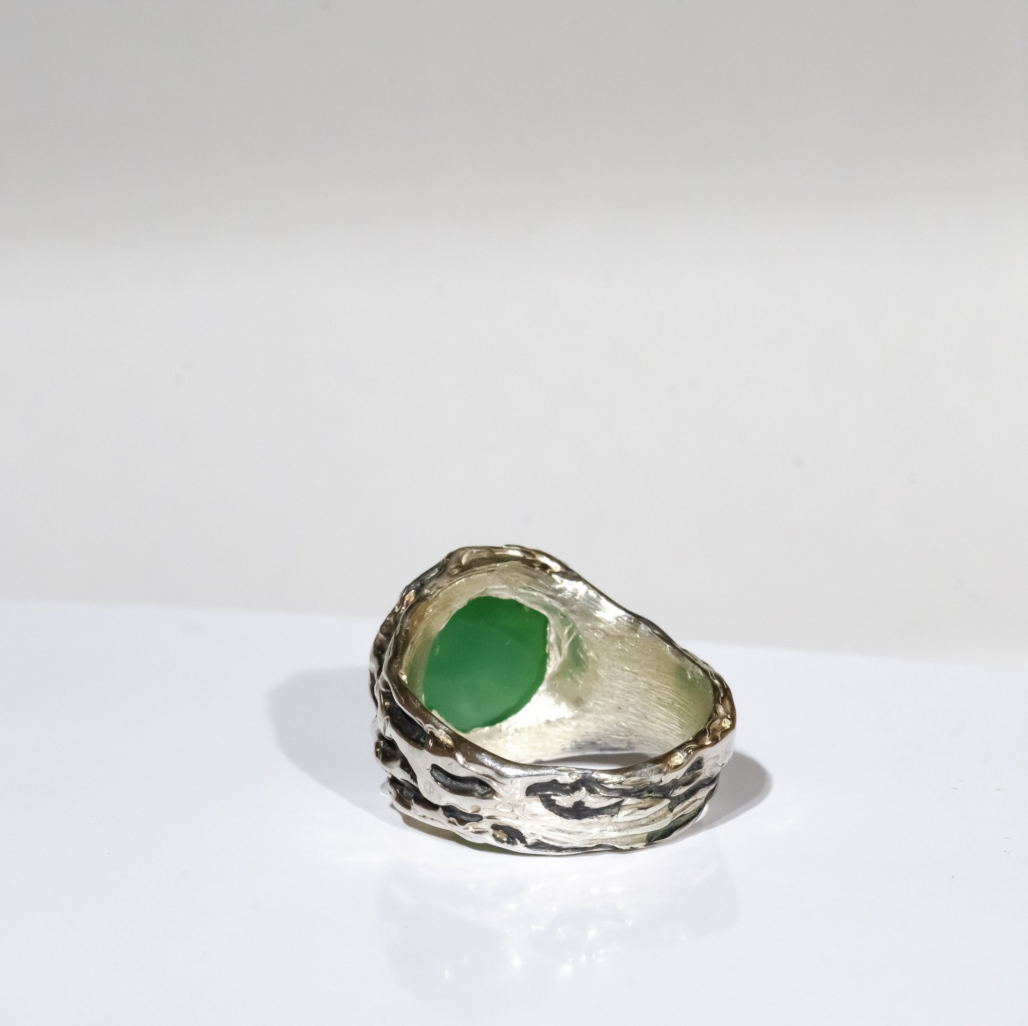 Каблучка з хризопразом - зображення 4