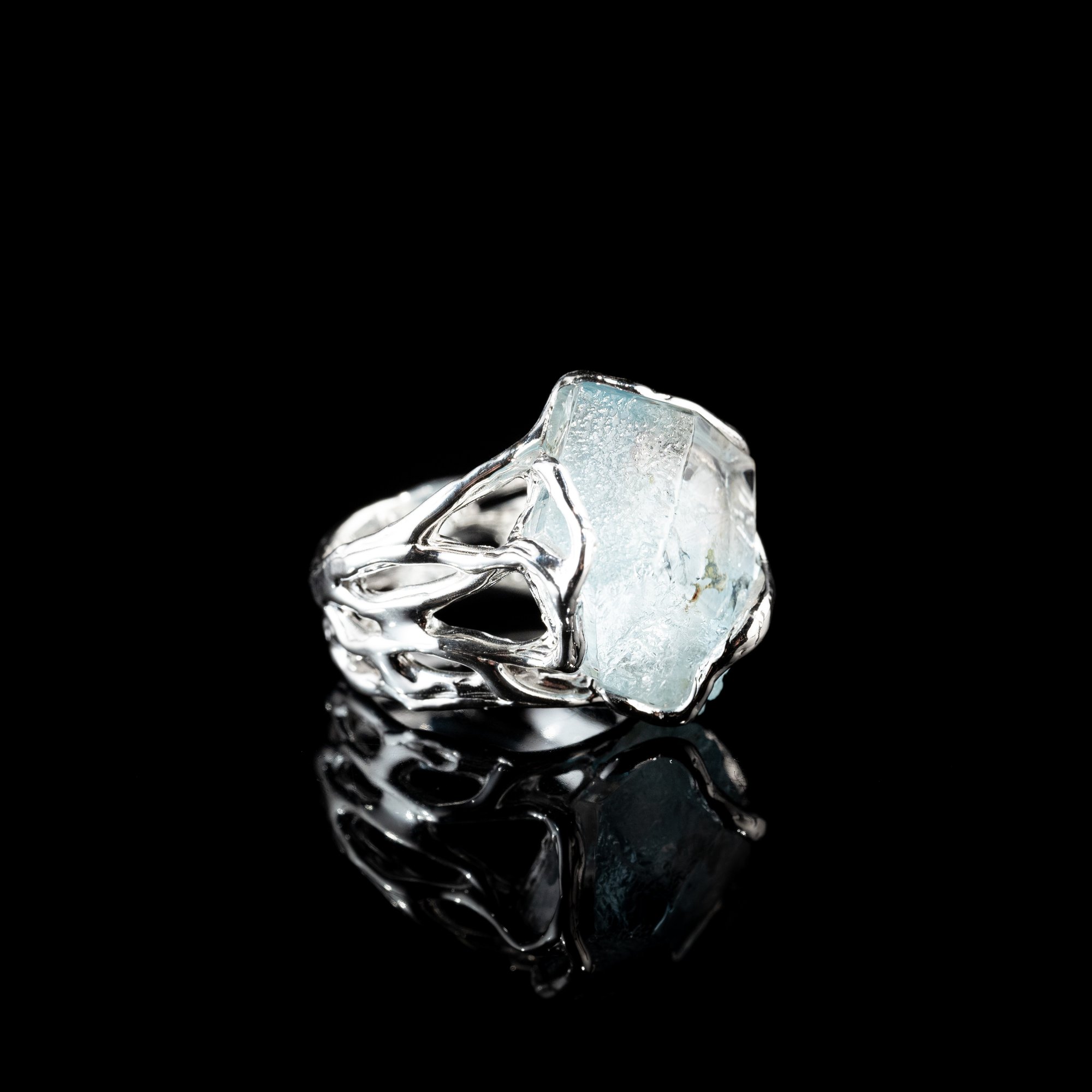 Каблучка з блакитним топазом - зображення 3