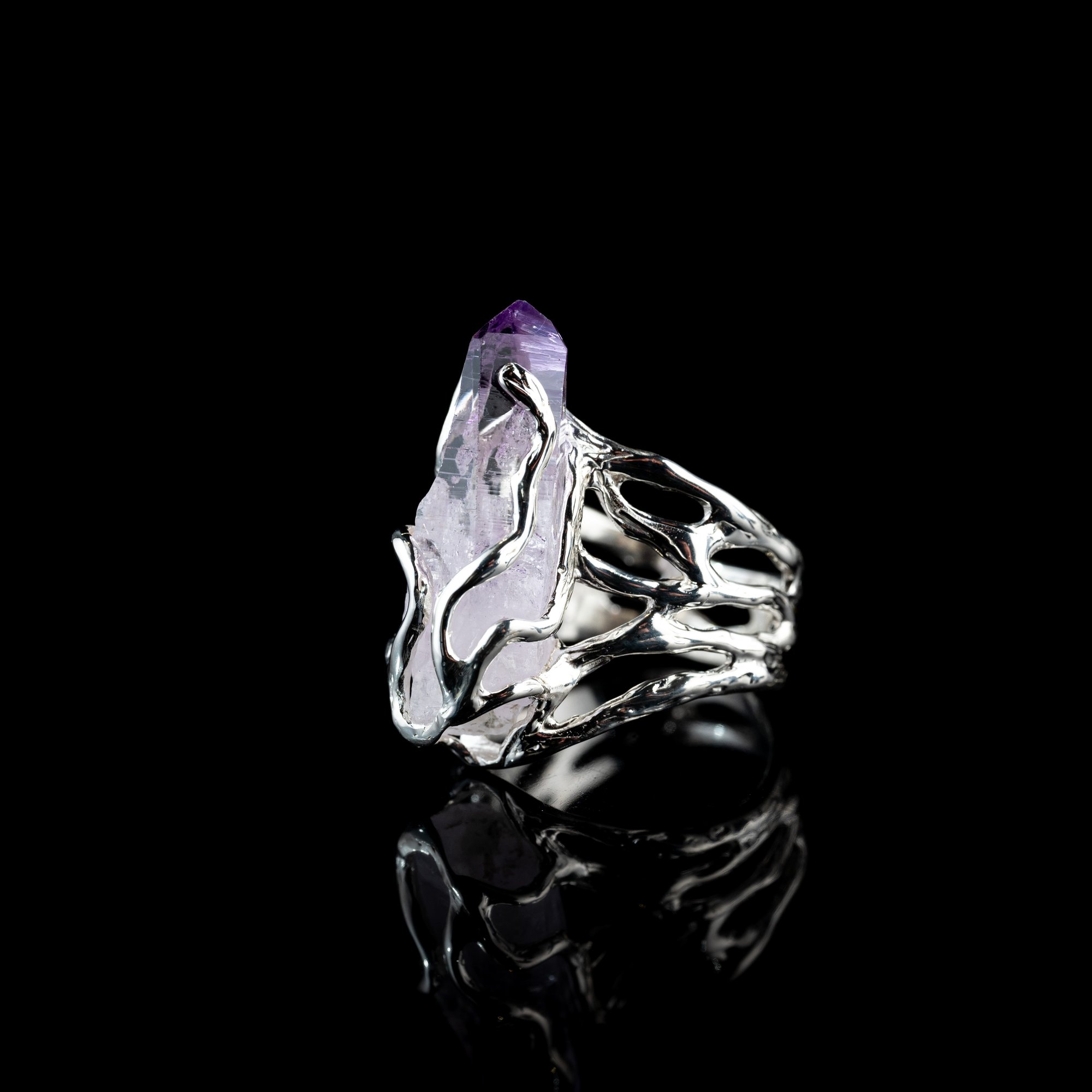 Каблучка з аметистом - зображення 2