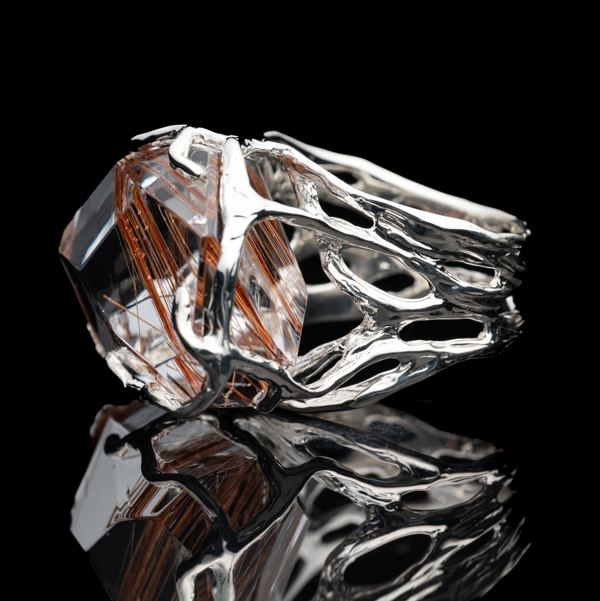 Каблучка з рутиловим кварцом - зображення 3