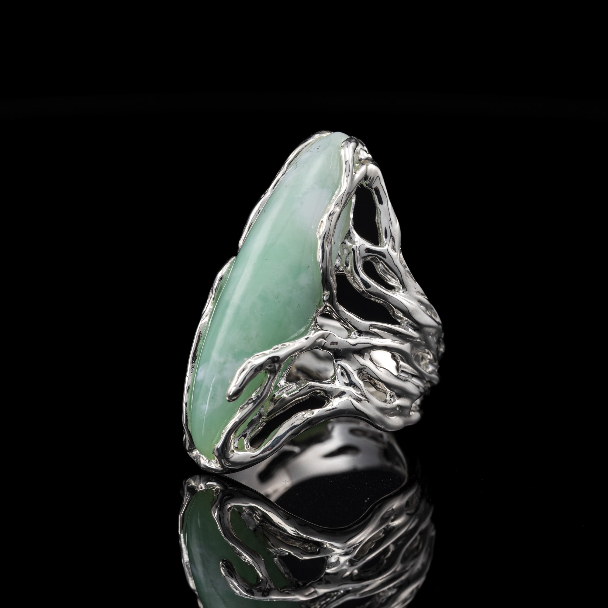 Каблучка з хризопразом - зображення 2